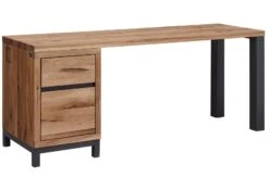 Bureau 220x55 Chêne Sauvage Huilé Tabacco Brown VILLANDERS #345 -Massivmoebel24 48 360 200 2045 9