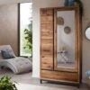 Armoire Penderie 103x40 Chêne Sauvage Huilé Tabacco Brown VILLANDERS #330