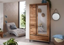 Armoire Penderie 103x40 Chêne Sauvage Huilé Tabacco Brown VILLANDERS #330