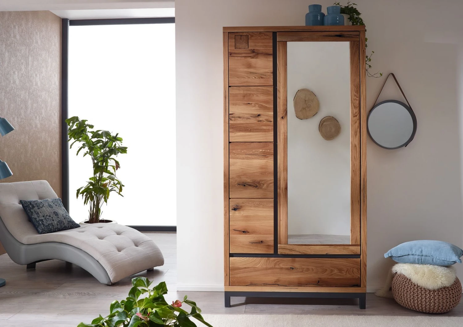 Armoire Penderie 103x40 Chêne Sauvage Huilé Tabacco Brown VILLANDERS #330 3 Armoire Penderie 103x40 Chêne Sauvage Huilé Tabacco Brown VILLANDERS #330 – Image 3