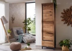 Armoire Penderie 56x40 Chêne Sauvage Huilé Tabacco Brown VILLANDERS #100