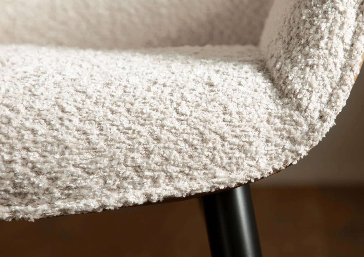 Chaise Rembourrée Structure Acier 67x64x87 Beige / Marron ELLA #100 4 Chaise Rembourrée Structure Acier 67x64x87 Beige / Marron ELLA #100 – Image 4