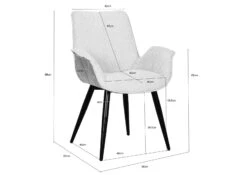 Chaise Rembourrée Structure Acier 67x64x87 Beige / Marron ELLA #100 17 Chaise Rembourrée Structure Acier 67x64x87 Beige / Marron ELLA #100 -Massivmoebel24 51 151 339 1000 08