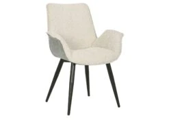 Chaise Rembourrée Structure Acier 67x64x87 Beige / Gris ELLA #101 -Massivmoebel24 51 151 339 1001 09