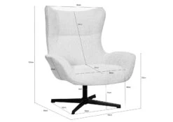 Fauteuil 90x85x80 Marron OSKAR #301 -Massivmoebel24 51 151 339 3001 08