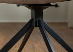 Chaise Pivotante 61x65x89 Brun / Gris-brun HENRI #102 -Massivmoebel24 51 151 515 1002 04