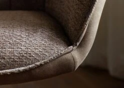 Chaise Pivotante 61x65x89 Brun / Gris-brun HENRI #102 -Massivmoebel24 51 151 515 1002 07