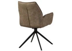 Chaise Pivotante 61x65x89 Brun / Gris-brun HENRI #102 -Massivmoebel24 51 151 515 1002 10