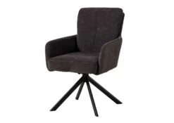 Chaise Pivotante 60x67x91 Gris Foncé / Gris FABIAN #110 -Massivmoebel24 51 151 515 1100 09