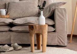 Tabouret 30x30 Teck Laqué Teck Naturel UNIKA #154