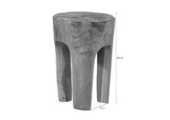 Tabouret 30x30 Teck Laqué Teck Naturel UNIKA #154 -Massivmoebel24 54 100 901 0054 08