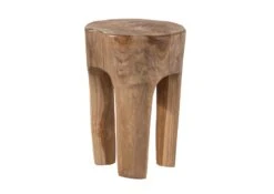 Tabouret 30x30 Teck Laqué Teck Naturel UNIKA #154 -Massivmoebel24 54 100 901 0054 09