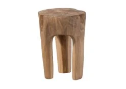 Tabouret 30x30 Teck Laqué Teck Naturel UNIKA #154 -Massivmoebel24 54 100 901 0054 10