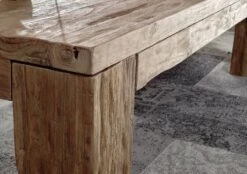 Table Basse 120x80 Teck Brut Teck Naturel BASSANO #105 -Massivmoebel24 54 200 711 0004 5