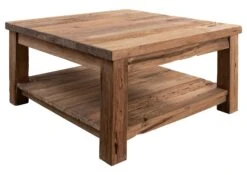 Table Basse 90x90 Teck Brut Teck Naturel BASSANO #140 -Massivmoebel24 54 200 720 0011 9