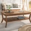 Table Basse 120x60 Teck Brut Teck Naturel BUTON #107