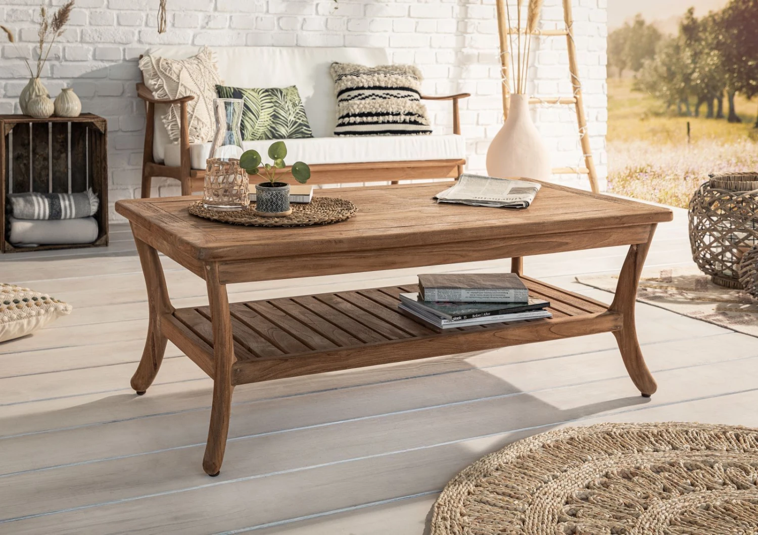 Table Basse 120x60 Teck Brut Teck Naturel BUTON #107 1 Table Basse 120x60 Teck Brut Teck Naturel BUTON #107