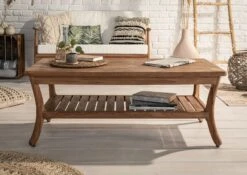 Table Basse 120x60 Teck Brut Teck Naturel BUTON #107 11 Table Basse 120x60 Teck Brut Teck Naturel BUTON #107 -Massivmoebel24 54 200 721 0107 3