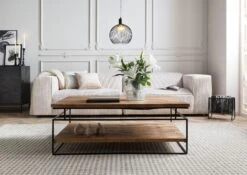 Table Basse 120x80x45 En Bois De Teck Brun COLLECTION LOUNGE #21 -Massivmoebel24 54 200 960 0021 01