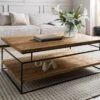 Table Basse 120x80x45 En Bois De Teck Brun COLLECTION LOUNGE #21