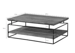 Table Basse 120x80x45 En Bois De Teck Brun COLLECTION LOUNGE #21 -Massivmoebel24 54 200 960 0021 8