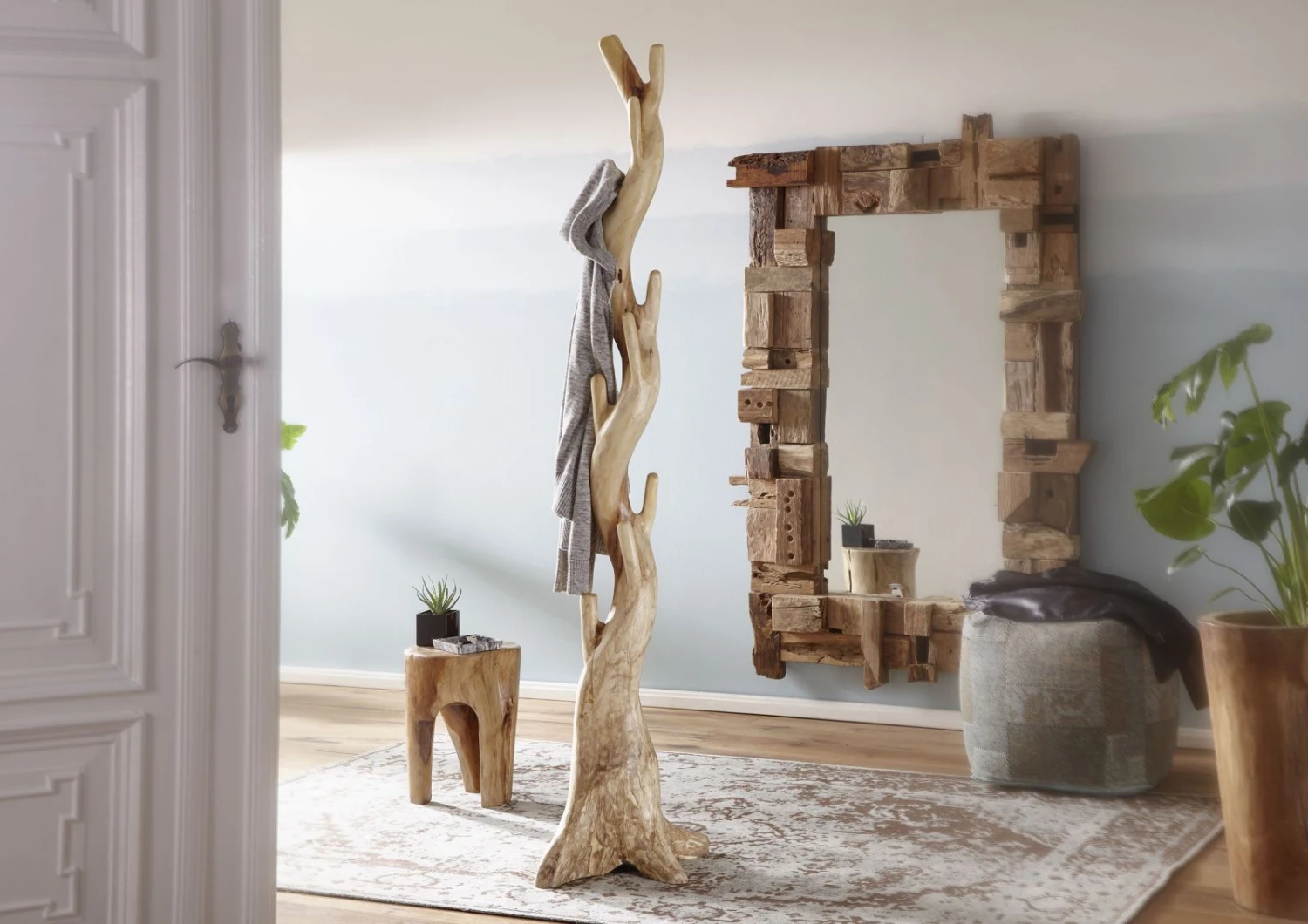 Portemanteau 30x30 Suar Laqué Bois Naturel UNIKA #162 1 Portemanteau 30x30 Suar Laqué Bois Naturel UNIKA #162