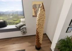 Colonne En Bois 30x30 Suar Laqué Bois Naturel Objet Décoratif UNIKA #176 -Massivmoebel24 54 900 901 0076 3