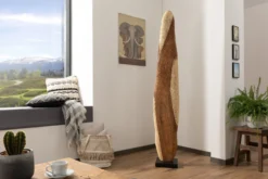 Colonne En Bois 30x30 Suar Laqué Bois Naturel Objet Décoratif UNIKA #177 -Massivmoebel24 54 900 901 0077 3