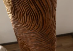 Colonne En Bois 30x30 Suar Laqué Bois Naturel Objet Décoratif UNIKA #177 -Massivmoebel24 54 900 901 0077 5