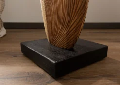 Colonne En Bois 30x30 Suar Laqué Bois Naturel Objet Décoratif UNIKA #177 -Massivmoebel24 54 900 901 0077 6