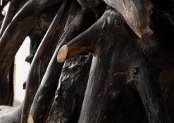 Console 200x45 Teck Laqué Teck Naturel UNIKA #179 -Massivmoebel24 54 900 901 0078 4 1