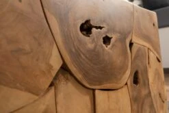 Table Basse 60x60 Teck Laqué Teck Naturel UNIKA #182 -Massivmoebel24 54 900 901 0082 5