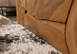 Table Basse 130x65 Teck Laqué Teck Naturel UNIKA #184 -Massivmoebel24 54 900 901 0084 6