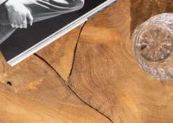 Table Basse 60x60 Teck Laqué Teck Naturel UNIKA #185 11 Table Basse 60x60 Teck Laqué Teck Naturel UNIKA #185 -Massivmoebel24 54 900 901 0085 5