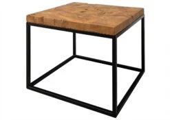 Table Basse 60x60 Teck Laqué Teck Naturel UNIKA #185 13 Table Basse 60x60 Teck Laqué Teck Naturel UNIKA #185 -Massivmoebel24 54 900 901 0085 9