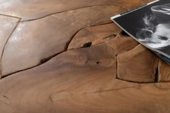 Table Basse 120x60 Teck Laqué Teck Naturel UNIKA #187 -Massivmoebel24 54 900 901 0087 4