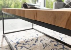 Table Basse 140x60 Teck Laqué Teck Naturel UNIKA #188 10 Table Basse 140x60 Teck Laqué Teck Naturel UNIKA #188 -Massivmoebel24 54 900 901 0088 4