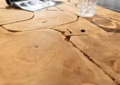 Table Basse 140x60 Teck Laqué Teck Naturel UNIKA #188 12 Table Basse 140x60 Teck Laqué Teck Naturel UNIKA #188 -Massivmoebel24 54 900 901 0088 6