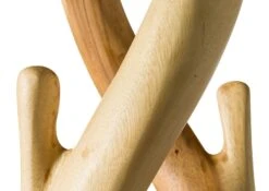 Portemanteau Suar 28x28x190 Naturel Laqué UNIKA #193 -Massivmoebel24 54 900 901 0093 06