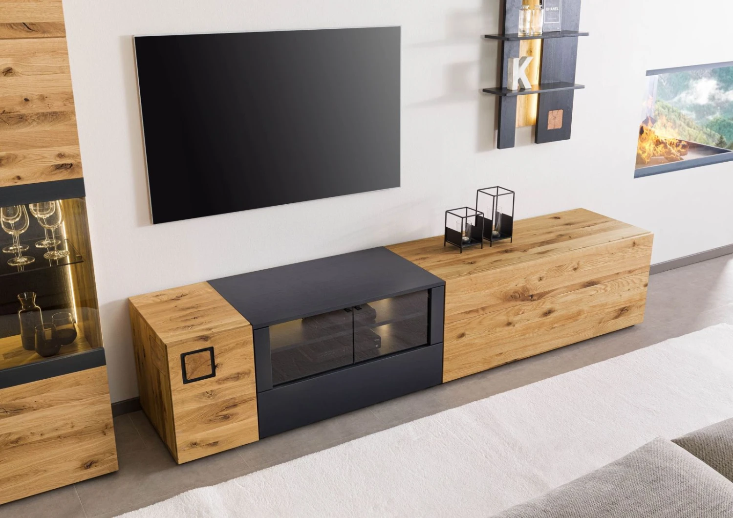 Buffet Bas Chêne Sauvage 170x52x52 Naturel Huilé/verni KITZBÜHEL #122 2 Buffet Bas Chêne Sauvage 170x52x52 Naturel Huilé/verni KITZBÜHEL #122 – Image 2