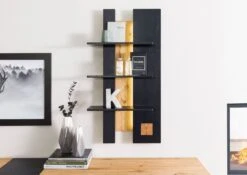 Étagère Murale Chêne Sauvage 58x21,5x110 Naturel Huilé/verni KITZBÜHEL #124