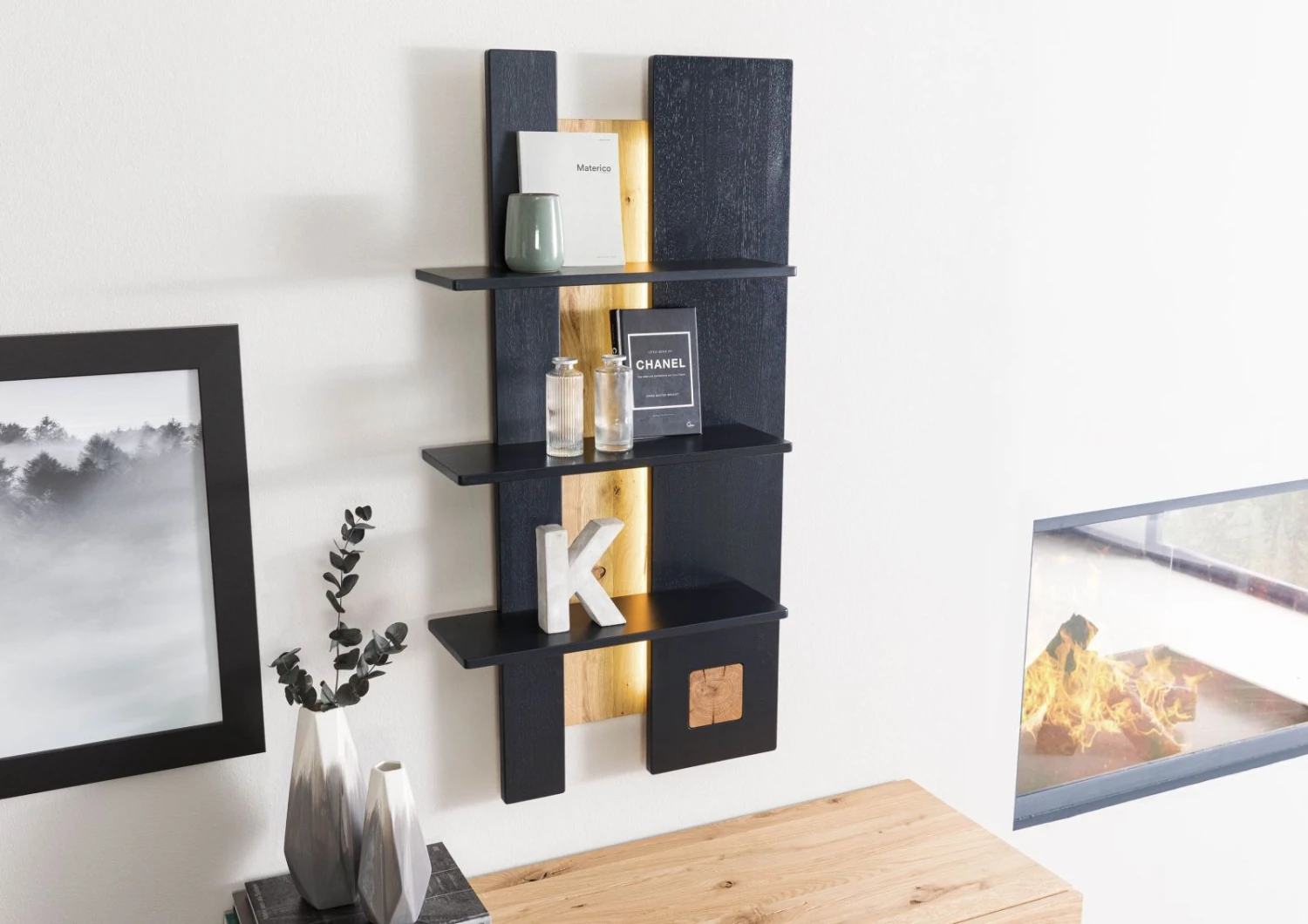 Étagère Murale Chêne Sauvage 58x21,5x110 Naturel Huilé/verni KITZBÜHEL #124 2 Étagère Murale Chêne Sauvage 58x21,5x110 Naturel Huilé/verni KITZBÜHEL #124 – Image 2