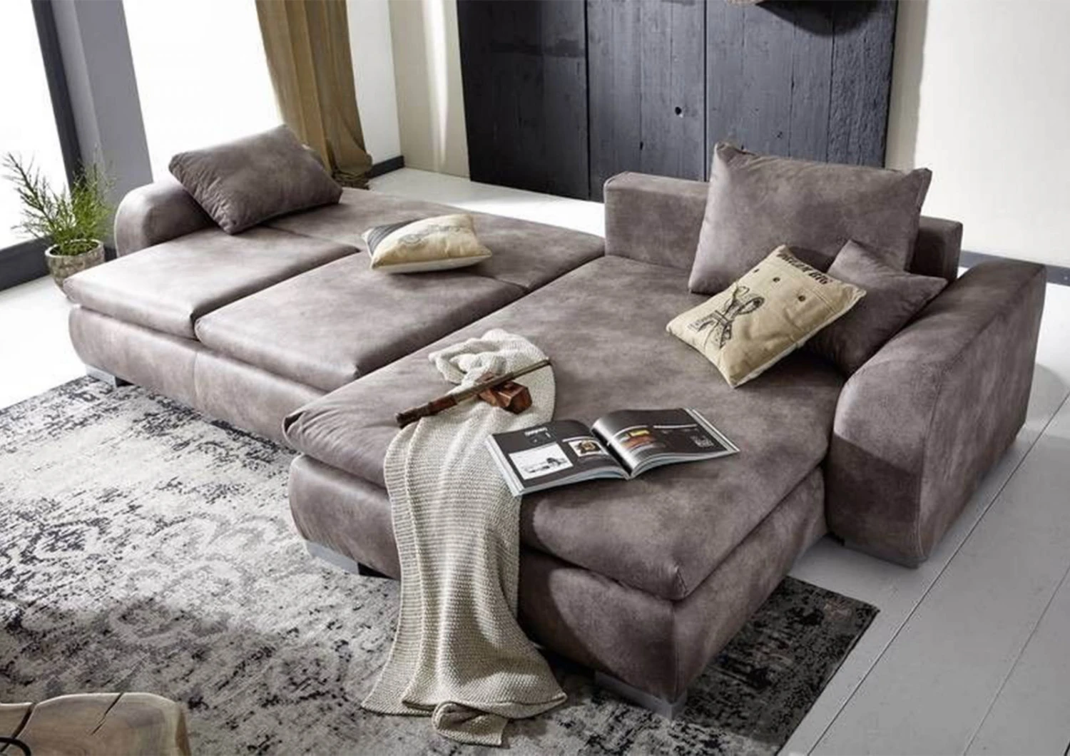 Canapé D'angle 330x178 Gris SOFAS 2 Canapé D'angle 330x178 Gris SOFAS – Image 2