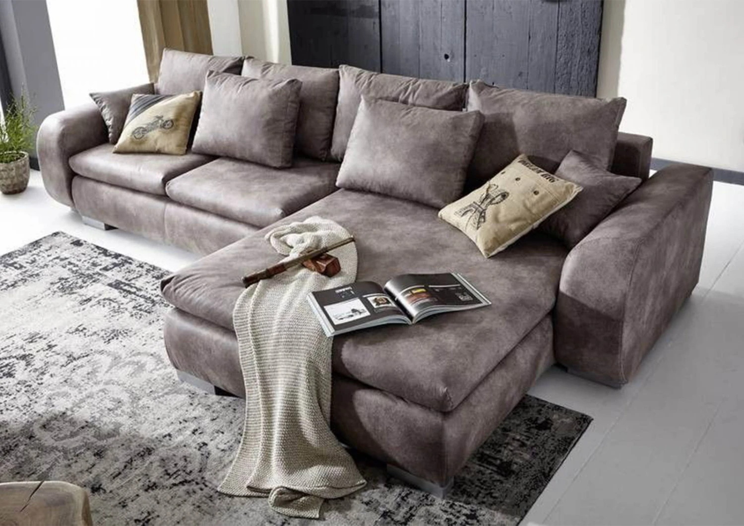 Canapé D'angle 330x178 Gris SOFAS 4 Canapé D'angle 330x178 Gris SOFAS – Image 4