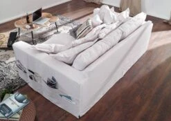 Canapé Profondeur XXL 240x144 Blanc SOFAS -Massivmoebel24 68 920 100 0014 3