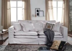 Canapé Profondeur XXL 240x144 Blanc SOFAS
