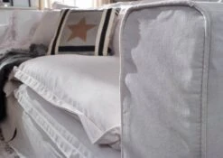 Canapé Profondeur XXL 240x144 Blanc SOFAS -Massivmoebel24 68 920 100 0014 6