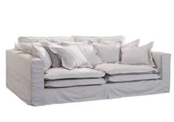 Canapé Profondeur XXL 240x144 Blanc SOFAS -Massivmoebel24 68 920 100 0014 7