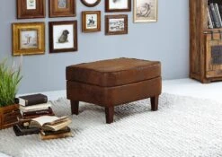 Repose-pied 56x67 100% Polyester Brun CHESTERFIELD