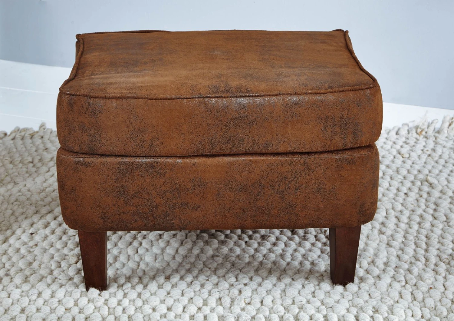 Repose-pied 56x67 100% Polyester Brun CHESTERFIELD 3 Repose-pied 56x67 100% Polyester Brun CHESTERFIELD – Image 3